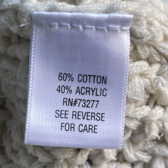 Apt 9 Fisherman Cardigan Sweater Womens Large Cream Coastal Cable Knit Fisherman - Picture 7 of 11